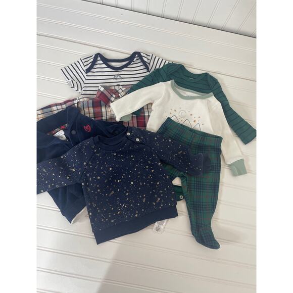 Gymboree Chaps Boys Jacket Pants Shirt Romper Bundle of 7 Size 3 Months - Picture 1 of 5